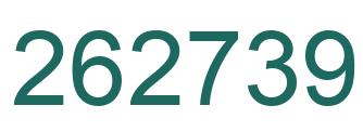Number 262739 green image