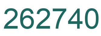 Number 262740 green image