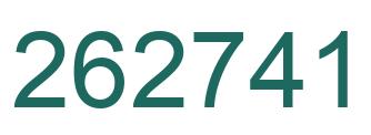 Number 262741 green image