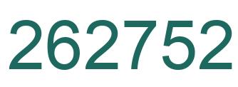 Number 262752 green image