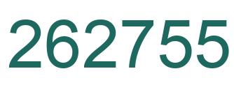 Number 262755 green image