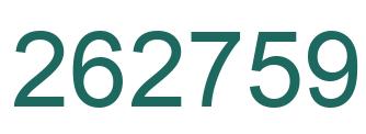 Number 262759 green image