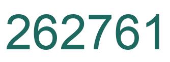 Number 262761 green image