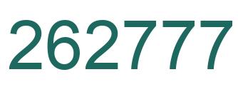 Number 262777 green image