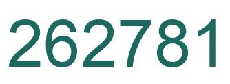 Number 262781 green image