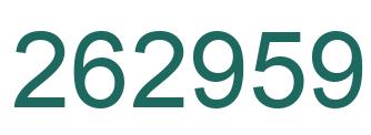 Number 262959 green image