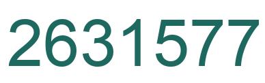 Number 2631577 green image