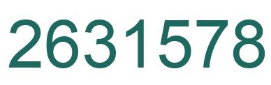 Number 2631578 green image