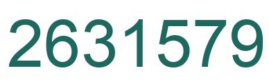 Number 2631579 green image