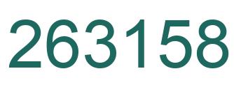 Number 263158 green image