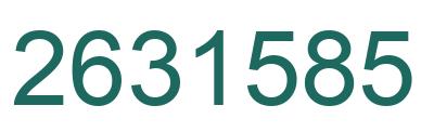 Number 2631585 green image