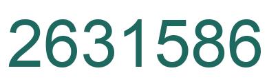 Number 2631586 green image