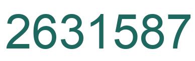 Number 2631587 green image