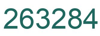 Number 263284 green image