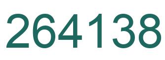 Number 264138 green image