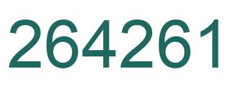 Number 264261 green image