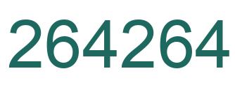 Number 264264 green image