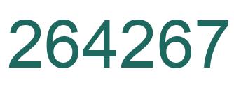Number 264267 green image