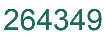Number 264349 green image