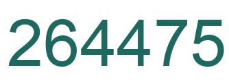Number 264475 green image