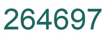 Number 264697 green image