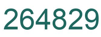 Number 264829 green image