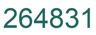 Number 264831 green image