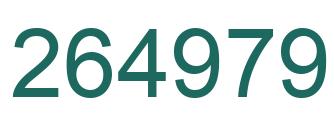 Number 264979 green image