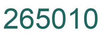 Number 265010 green image