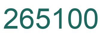 Número 265100 imagen verde