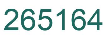 Number 265164 green image