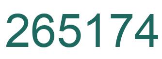 Número 265174 imagen verde