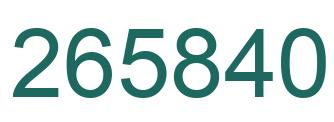 Number 265840 green image