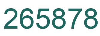 Number 265878 green image