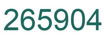 Number 265904 green image