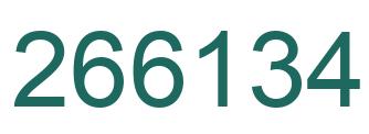 Number 266134 green image