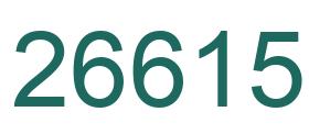 Number 26615 green image