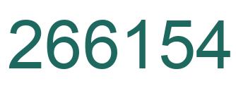 Number 266154 green image