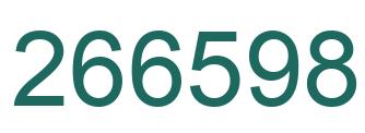 Number 266598 green image