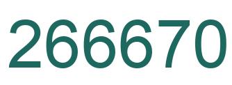 Number 266670 green image