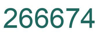 Number 266674 green image