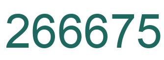 Number 266675 green image