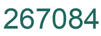 Number 267084 green image