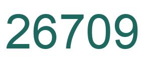 Number 26709 green image