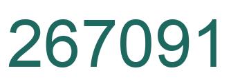 Number 267091 green image