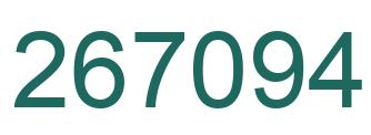 Number 267094 green image