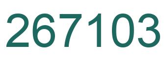 Number 267103 green image