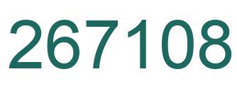 Number 267108 green image