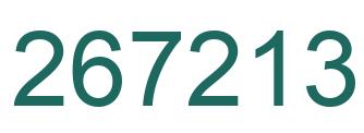 Number 267213 green image