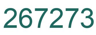 Number 267273 green image